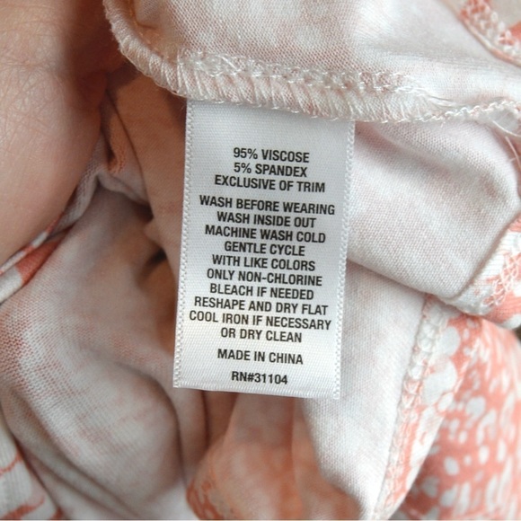 Kim Rogers Julianna Tunic Hi Low Button Down Short Sleeve Slinky Size XL New - Picture 6 of 9